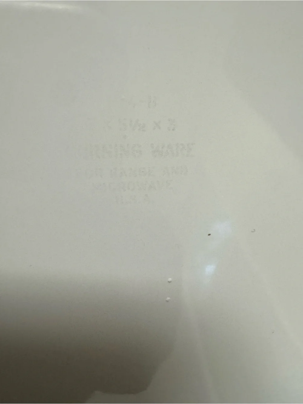 Corning Ware Vintage White Ceramic Baking Dish with Blue Floral Design